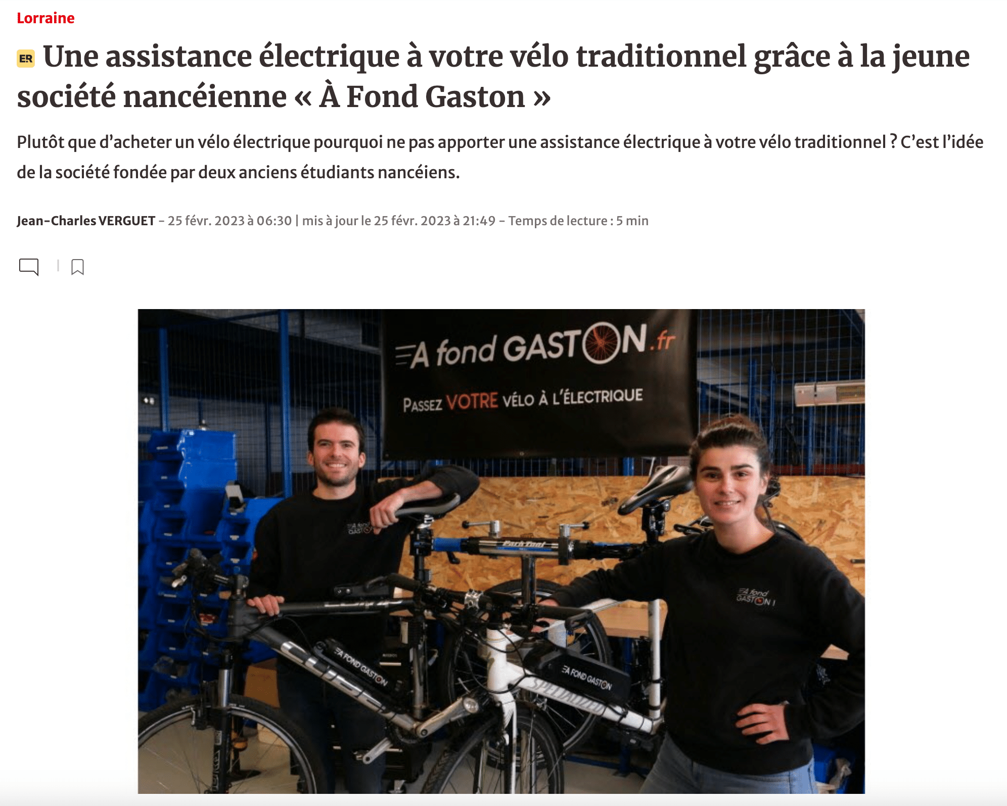 électrification vélo nancy